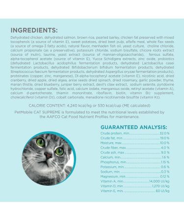 PETMOBILE Supreme Dry Cat Food 2KG/4.4LBS High-Protein Chicken & Salmon Recipe Taurine Fortified for Heart Health Supports Strong Muscles Boosts Digestive & Immune System Healthy Skin & Coat - Buy Online on GoSupps.com