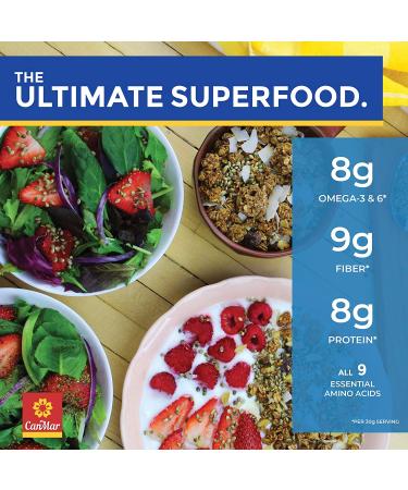 CanMar Organic Hemp Seeds (12oz) | Whole Roasted, Ready to Eat | Plant-Based Protein with Omega 3, 6, GLA | High Fiber, Gluten-Free, Nut-Free - Buy Online on GoSupps.com