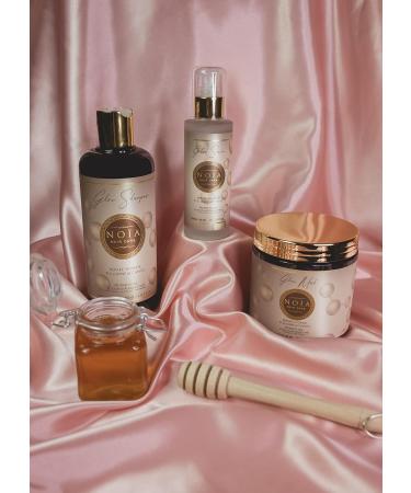 NOIA HAIR - Prestige Box - GLOW RANGE Hair Routine - Trio Pack Shampoo + Mask + Silk Protein Hyaluronic Acid & Honey Serum - Buy Online on GoSupps.com