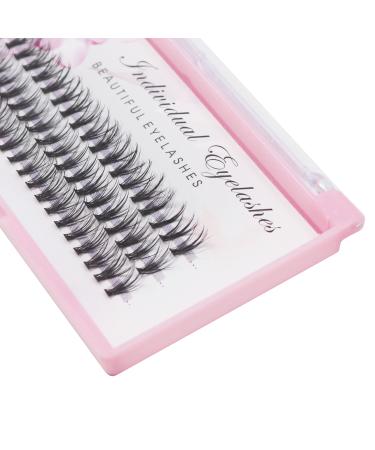 Grafting False Eyelashes 20 Root Soft 60pcs 0.07 C Curl 6D Wave Individual Eyelashes Silk False Eye Lashes Extension Mink Black Tools Handmade (12mm) - Buy Online on GoSupps.com