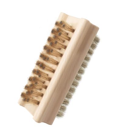 Konex Non-Slip Wooden Two-sided Hand and Nail Brush with Natural Boar Bristle