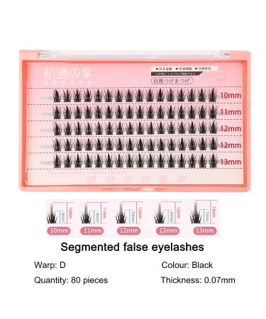 D Curl Eyelash Extension Kit - 80 Reusable Lash Clusters for Beginners | Mixed Length Cluster Fake Lashes - Extension Supplies - Buy Online on GoSupps.com