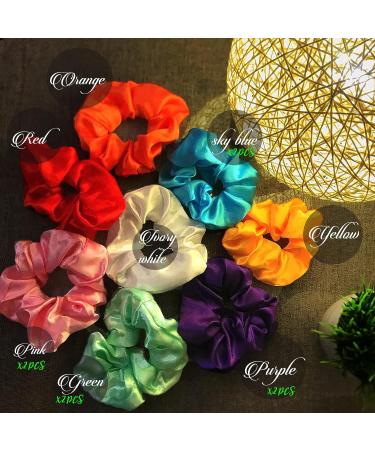 12 Pcs Light Up LED Scrunchies Neon Satin Hair Bands for Women & Girls - Buy Online on GoSupps.com