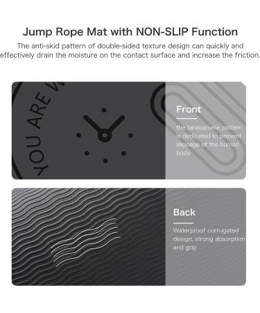 LERYG 8mm Jump Rope Mat - Durable Non-Slip Exercise Mat for Home Gym - 55 x 24 inches, Gray - Buy Online on GoSupps.com