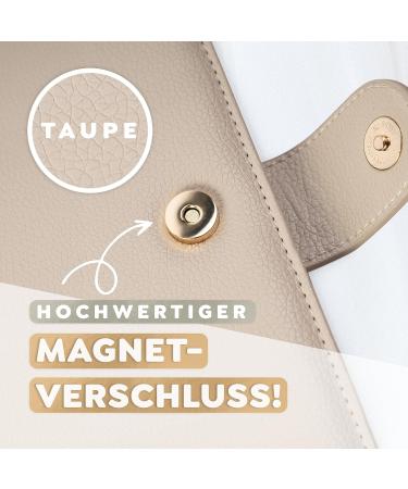Twive Motherpass Cover (Love) | Magnetic Organizer for German Mother-Child Pass | Notepad Included | 8 Subjects in Taupe & Gold - Perfect Gift for Moms - Buy Online on GoSupps.com