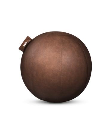 NOVUS Pila design seat ball brown imitation leather in vintage look 70 cm