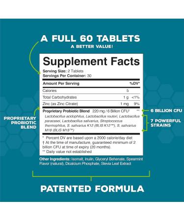 Advanced Bad Breath Treatment Duo The Oral Probiotics Tablet & OraRestore Natural Mouth & Tooth Concentrated Oil Dentist Formulated Mint Flavor - Buy Online on GoSupps.com