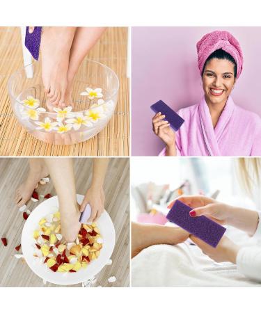 6 Pcs Pumice Stone for Feet Double Sided Foot Scrub Feet Hard Skin Callus Remover Scrubber Ideal for Smooth Heels Exfoliating Dead Skin Suitable for Home and Beauty Salons(Purple) - Buy Online on GoSupps.com