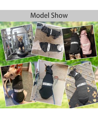 BINGPET Security Dog Hoodie X-Large Black - Warm Fleece Pet Sweater Coat for Cold Weather - Dog & Cat Hooded Sweatshirt - Chest Girth 34 - Buy Online on GoSupps.com