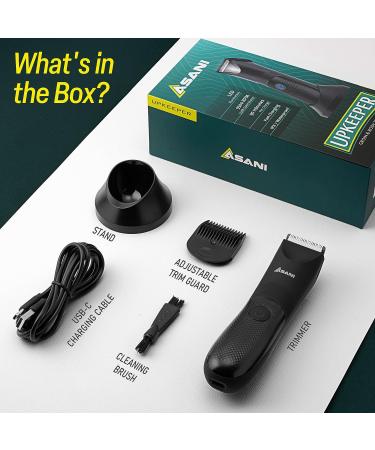 Upkeeper Men's Body Hair Trimmer - Ceramic Blade, LED Light, Rechargeable, Waterproof - Groin Hair Trimmer for Wet/Dry Shaving - Buy Online on GoSupps.com