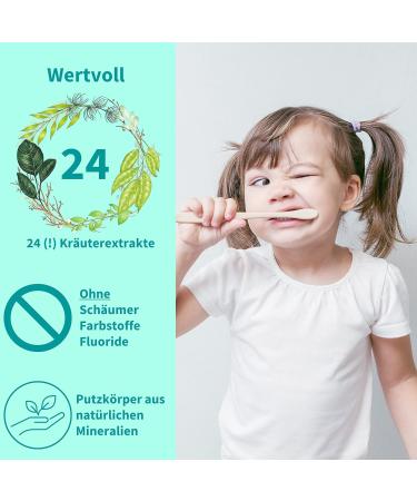 APEIRON Auromere Herbs Toothpaste - 5 x 75ml | Organic Vegan Fluoride-Free Natural Toothpaste with Strong Herbal Taste - Buy Online on GoSupps.com