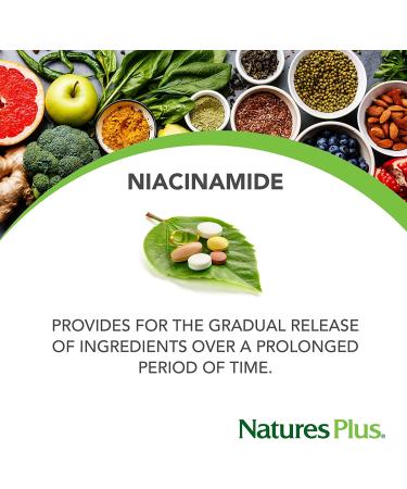 Nature's Plus Niacinamide 1000 mg - 90 Tablets for Skin Health & Energy - Buy Online on GoSupps.com