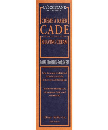 L'Occitane Cade Shaving Cream 5.4 oz - Premium Men's Grooming Essential - Buy Online on GoSupps.com
