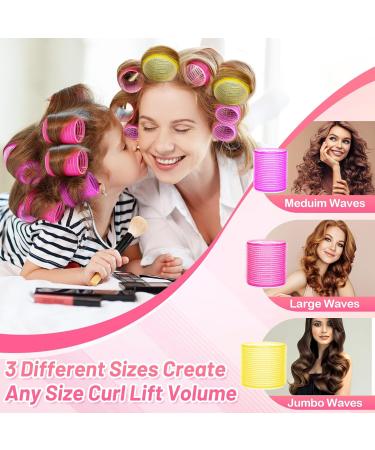 Qinzave 41-Piece Curlers Set - Large Self-Adhering Hair Rollers 64mm 55mm 48mm for All Hair Lengths - Volume & Style with Comb & Braid Tools - Buy Online on GoSupps.com