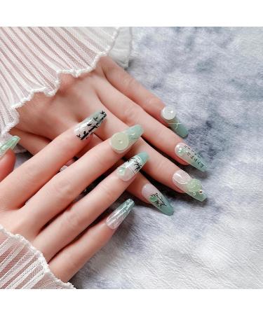 FEIlei Peace Buckle Nail Charms Glass Nail Rhinestones Flat Back Nail Gems Nail Decor - Buy Online on GoSupps.com