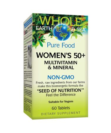 Natural Factors Whole Earth & Sea Women's 50+ Multivitamin & Mineral 60 Tablets