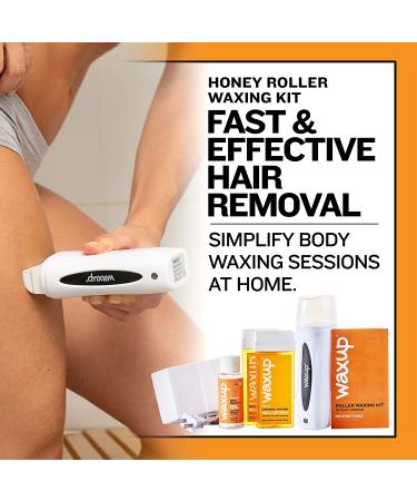 Waxup Roller Waxing Kit for Women - Honey Roll on Wax Kit for Hair Removal with Warmer, Strips, Cartridge Refills, and Almond Oil Wax Remover - Buy Online on GoSupps.com
