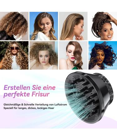 IREAL Universal Hair Diffuser - Foldable Attachment for Curly & Wavy Hair | Compatible with 1.65-3.14 Inch Hairdryers - Buy Online on GoSupps.com