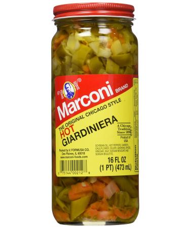 Marconi Hot Giardiniera, 16 Ounce