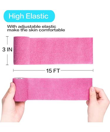 Self-Adherent Cohesive Sports Tape for Wrist Ankle Sprains & Swelling (3 x 5 Yards, 16 Count) - Buy Online on GoSupps.com