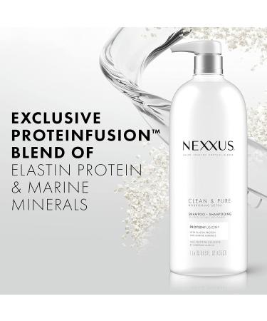 Nexxus Clean and Pure Clarifying Shampoo & Conditioner 2-Pack - ProteinFusion, Paraben-Free, Salon Quality - 33.8 oz - Buy Online on GoSupps.com