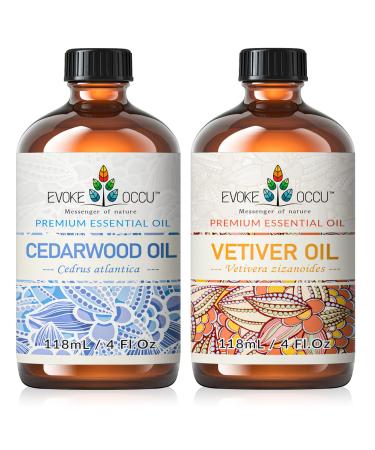 EVOKE OCCU Cedarwood Essential Oil and Vetiver Essential Oil - 4 Fl Oz
