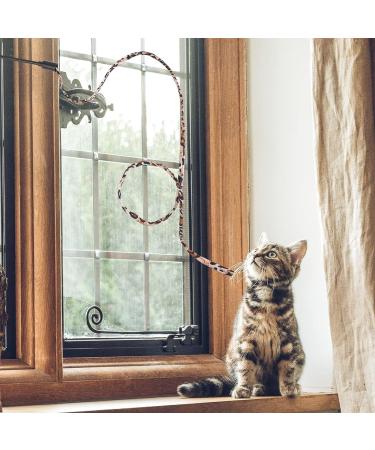 cobee Cat Wand Toys Cat Interactive Wand Toys Leopard Print Cat Wand String Kitten Ribbon Stick Toy Interactive Cat Toys Cat Wands for Cat Kitten Training Exerciser(5 Pieces 30cm) - Buy Online on GoSupps.com