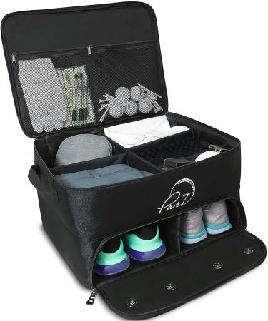 Par7 Golf Trunk Organizer - Double Layer Storage for 2 Pairs of Shoes and Accessories | Waterproof & Durable | Foldable & Lightweight | Ideal Gift for Golfers - Buy Online on GoSupps.com