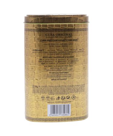 Cuba Prestige Legacy Eau De Toilette Spray Parfums Des Champs for Men 3 Ounce Brown - Buy Online on GoSupps.com
