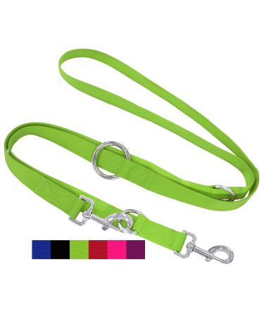 Dey - Premium dog leash nylon 2m |3 -way adjustable |For small medium -sized and large dogs |Lots of colors | Doubleein dog cat puppy |Schleppline | Guide line |Puppy leash |Green XS XS - 1.0 x 200 cm green - Buy Online on GoSupps.com