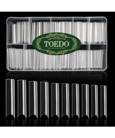 Extra Long Square Nail Tips, TOEDO 3XL Full Cover Straight Square Coffin  Fake Nail 120PCS No