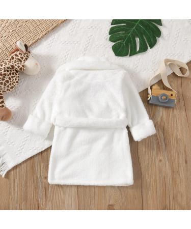 Soft Flannel Jelly Baby Bathrobes for Toddlers | Cozy Winter Nightwear for Boys & Girls (4-5 Years) - White - Buy Online on GoSupps.com