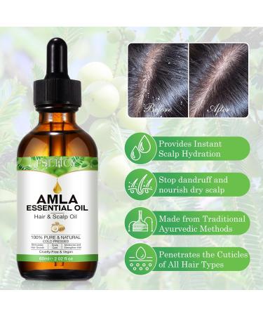 Amla Oil 60ML - Natural & Vegan Hair Oil for Healthy Growth Thicker Fuller Shinier Hair for Men & Women - International Shipping Available - Buy Online on GoSupps.com