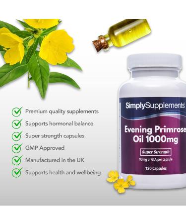 Super Strength Evening Primrose Oil 1000mg | 120 Capsules | UK-Made - Buy Online on GoSupps.com