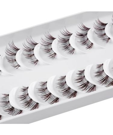 3D False Eyelashes - Handmade Natural Look Fluffy Strip Lashes | 10 Pair Multipack - Buy Online on GoSupps.com
