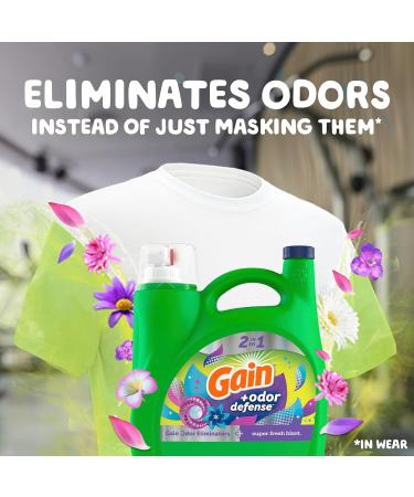 Gain Odor Defense Liquid Laundry Detergent - Super Fresh Blast Scent 154 fl oz 107 Loads HE Compatible - Order Internationally - Buy Online on GoSupps.com