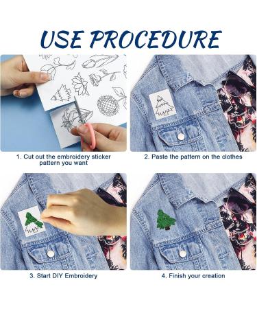 69 Pcs Stick and Stitch Embroidery Designs Paper Sewing Stabilizers - Flower Plants Theme | Hand Wash Tear Away Water Soluble Sticky Stabilizer for Hand Sewing Enthusiasts - Buy Online on GoSupps.com