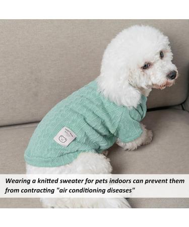 Warm Dog Sweater for Small & Medium Dogs | Actoys Cozy Pet Pullover | Winter Cat Sweater - Green L - Buy Online on GoSupps.com