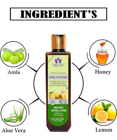Blessfull Healing Organic Honey & Lemon Hair Cleanser | Shampoo 200 ML (Packing May Vary) - Buy Online on GoSupps.com