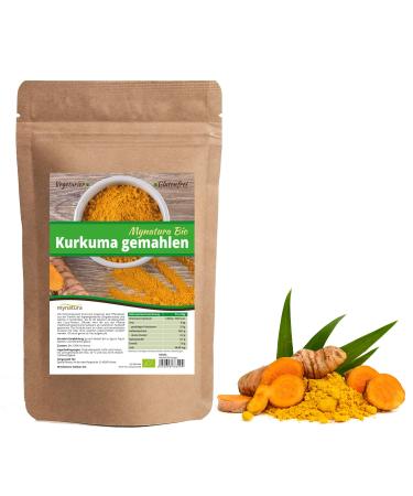 Mynatura Bio turmeric root ground 2000 g I turmeric I powder I tea I cooking I organic food I ecological cultivation vegan and vegetarian spices superfood DE KO044 200g 2000g