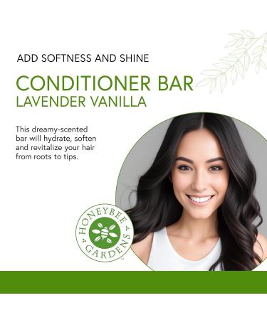 Honeybee Gardens Lavender Vanilla Conditioner Bar | Eco-Friendly & Nourishing | Ideal for All Hair Types | 2.3 oz - Buy Online on GoSupps.com