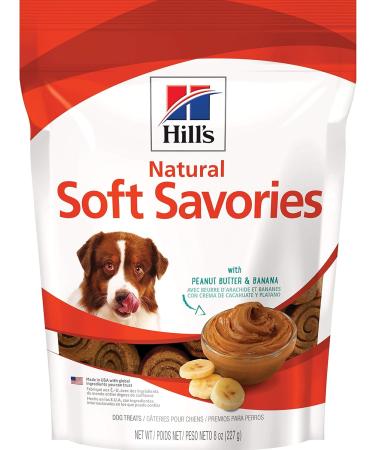 Hills Natural Soft Savory Dog Treats with Peanut Butter & Banana (8 oz) + Grain Free Soft-Baked Naturals Dog Treats with Chicken & Carrots (8 oz) - Buy Online on GoSupps.com