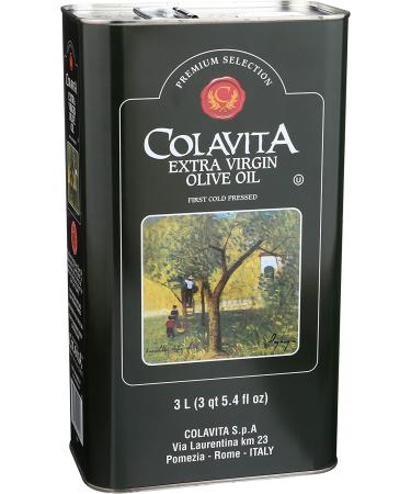 Colavita Extra Virgin Olive Oil 3L Tin - Premium Quality Olive Oil (101.4 Fl Oz) - Buy Online on GoSupps.com