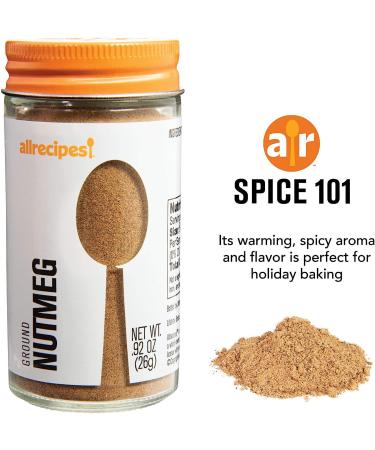 Premium Allrecipes Sweet Spices Set - Cinnamon, Ground Cloves, Nutmeg in Glass Jars with Sifter Caps (Set of 3) - Buy Online on GoSupps.com