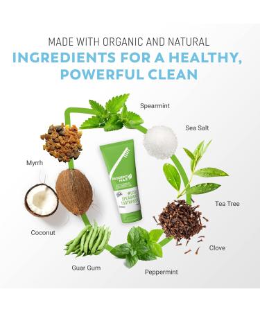 Cool Spearmint Natural Toothpaste - Whitening Fluoride-Free for Kids & Adults | Promotes Oral & Gum Health | Freshens Breath (4 oz - Buy Online on GoSupps.com