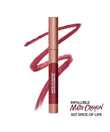 L'Oreal Paris Infallible Matte Lip Crayon - Spice Of Life | 1 Count - Buy Online on GoSupps.com