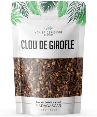Madagascar Whole Clove - Gourmet Selection - Intense Flavor and 100% Natural Recyclable Zip Bag Made in Europe 50g - Buy Online on GoSupps.com