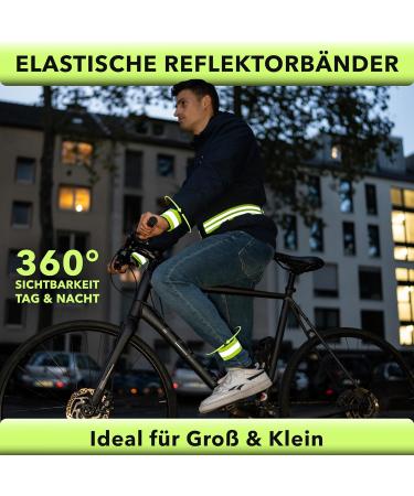 Avana Reflector Band - Neon Yellow Safety Elastic Bracelet for Jogging & Biking | 2 Pack Reflecting Reflex Bands for Kids & Adults - Buy Online on GoSupps.com