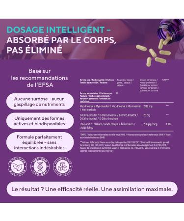 Complexe Inositol (G lules) avec Acide Folique 2200 mg Myo- & D-Chiro-Inositol SOPK & Soutien du Cycle quilibre Hormonal 180 G lules V ganes Haute Biodisponibilit Test en Laboratoire - Buy Online on GoSupps.com
