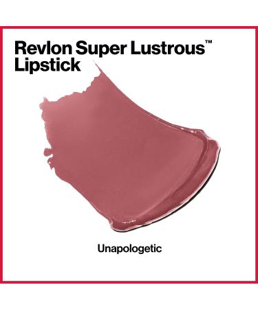 Revlon Super Lustrous Lipstick in Plum/Berry - Unapologetic (765) - Moisturizing Creamy Formula with Vitamin E and Avocado Oil - Buy Online on GoSupps.com